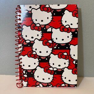 Vintage Sanrio 1990 Hello Kitty Red Black & White Small Spiral Notebook